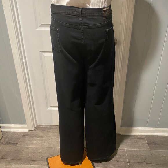 Run and Fly Women's Wide-Leg Jeans Black Size 24 - Picture 5 of 12